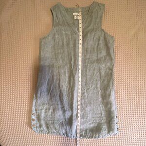 Nicole Miller Sage 100% Linen Sleeveless Summer Dress in Size M